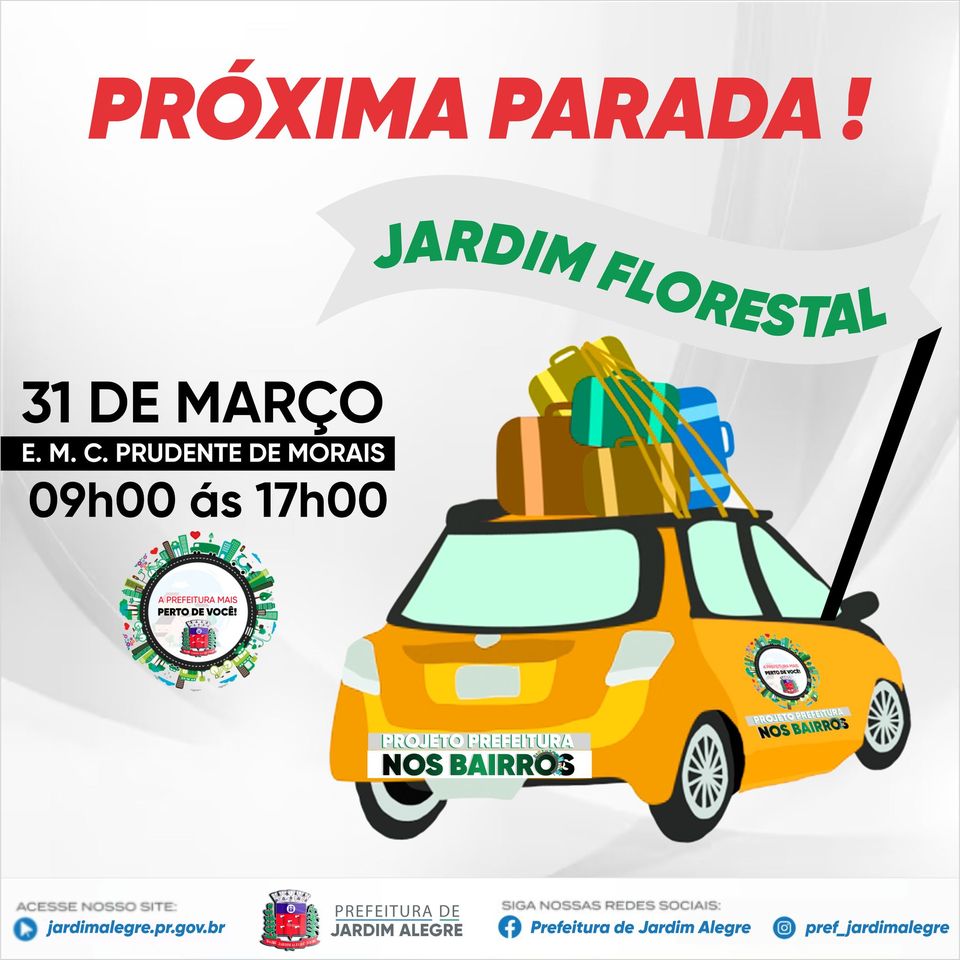 ATENÇÃO COMUNIDADE DO JARDIM FLORESTAL 